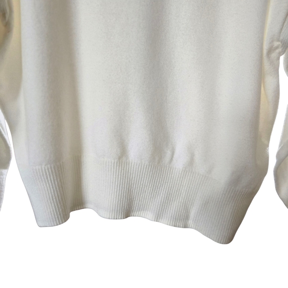 Express Cream Crew Neck Sweater - Picture 4 of 15